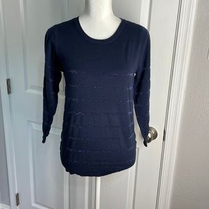 ModCloth striped navy sweater top Small
